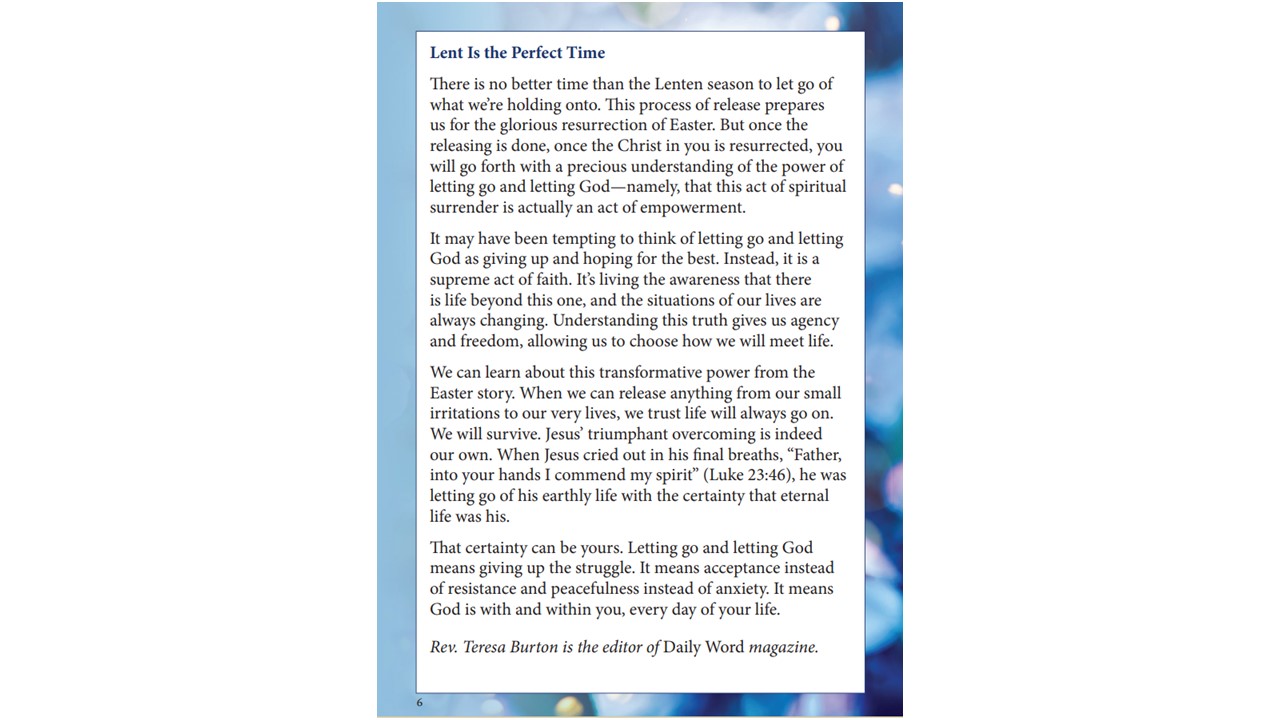 Lenten booklet text